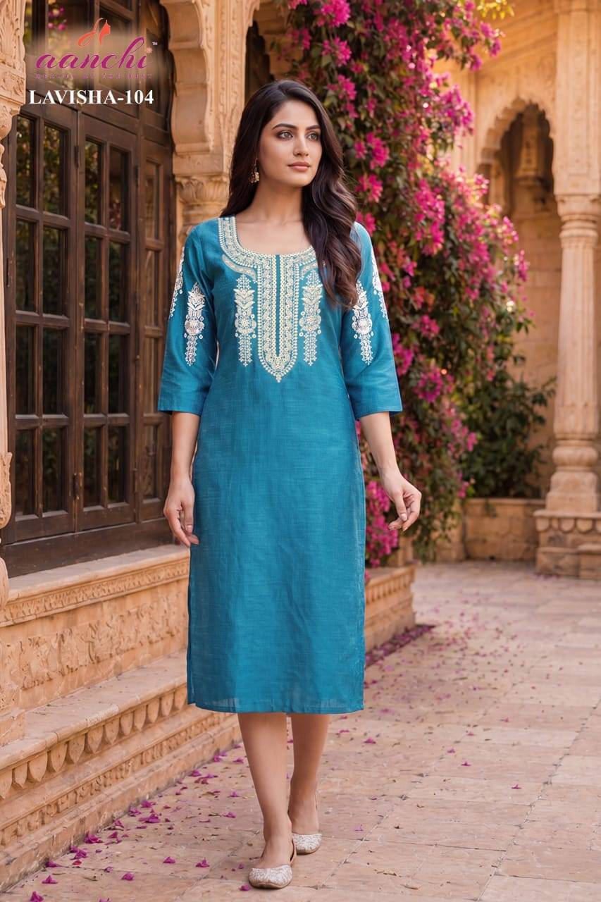 LAVISHA By AANCHI Stylish Beautiful Colourful Cotton Kurti At Wholesale Price